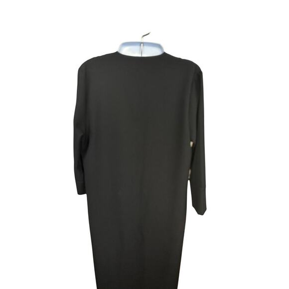 New OAK + FORT V-Neck Front Panel Midi Dress Pockets Minimalist Langenlook Sz S - Picture 8 of 12